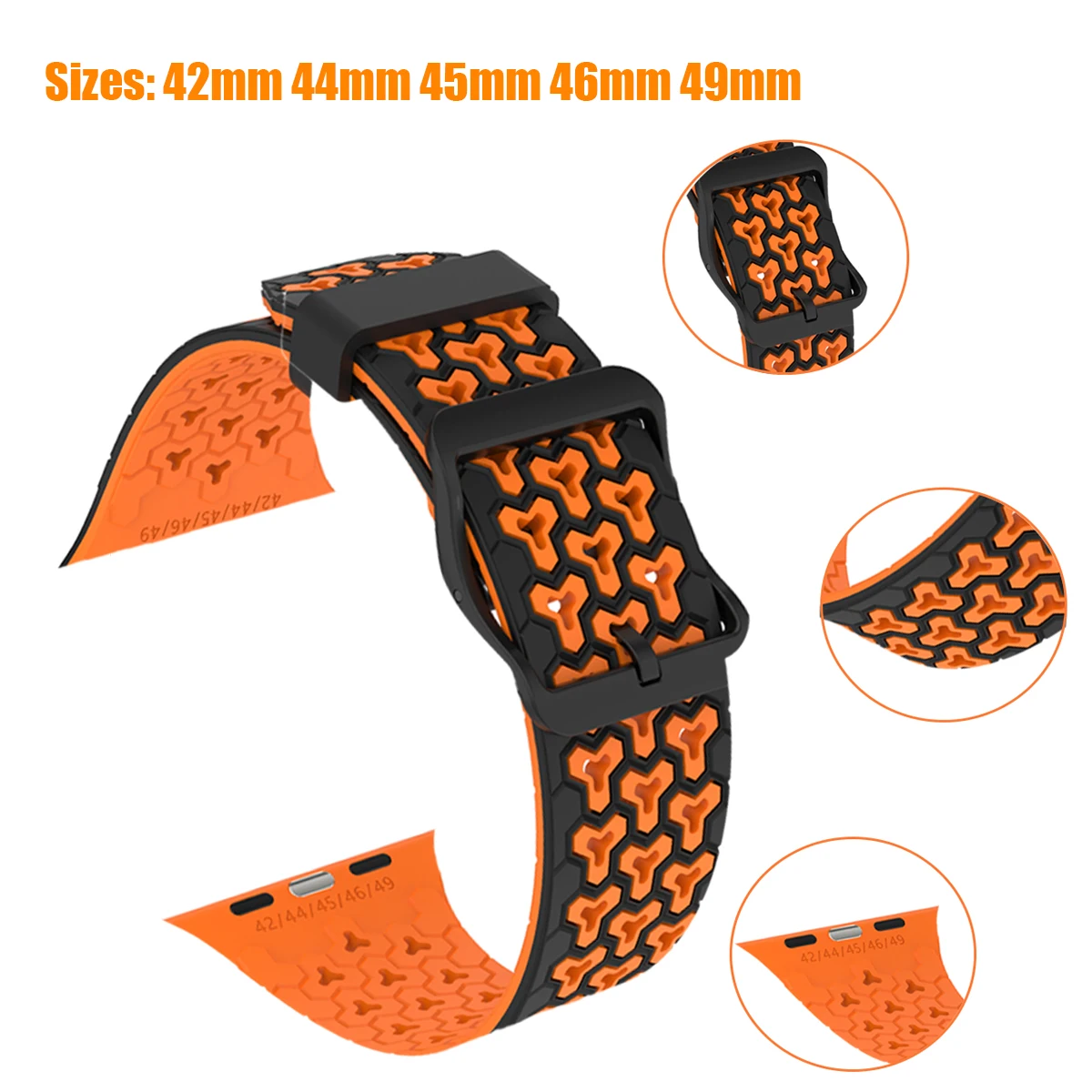 Breathable Silicone Two-Tone Adjustable Sport Band