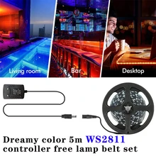 

5M WS2811 RGB Led Strip Light 5050 SMD Addressable 30 LEDs control free Leds DC12V IP65 waterproof