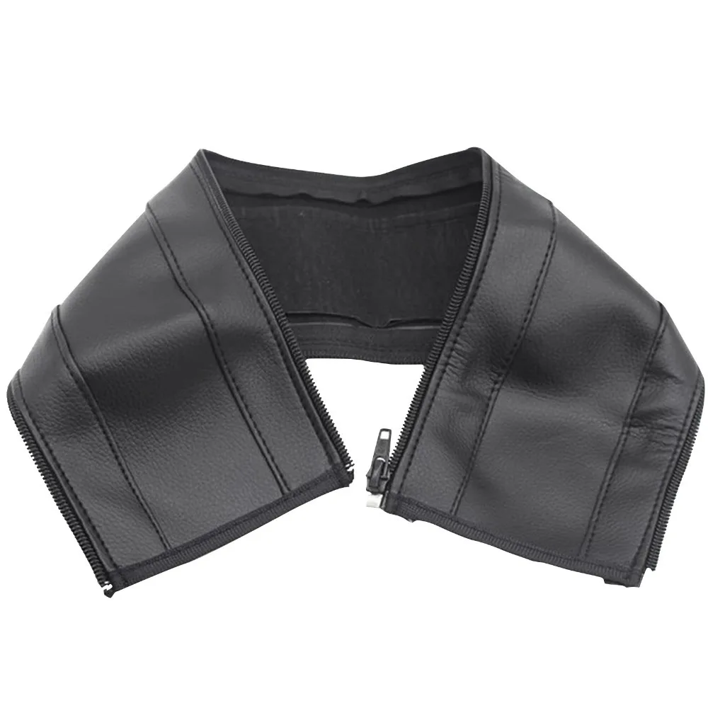 PU Leather Baby Stroller Handle Cover Black Protective Sleeve