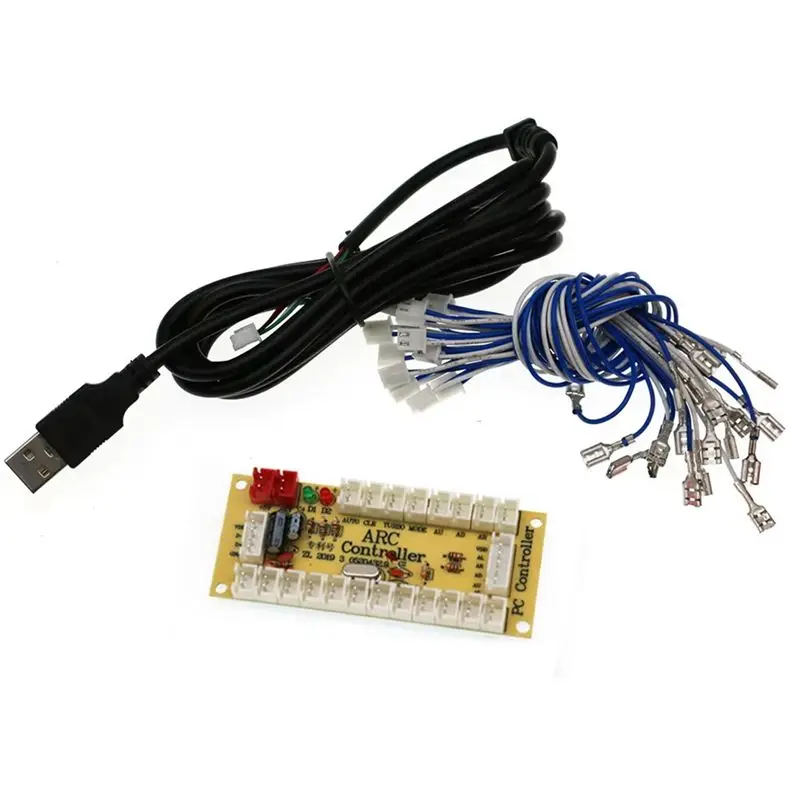 SB-For 네오지오 아케이드 게임 DIY 키트 USB 보드 컨트롤러 (PC, 라즈베리 파이 제로 딜레이, 미국식 8방향 조이스틱 B)
