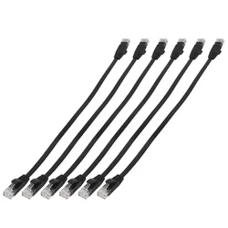 6 - Pack Ultra High - Speed Flat Cat6 Ethernet Cables with Snagless RJ45 Connectors (As shown)