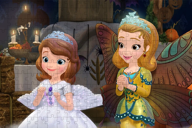 Quebra-cabeça brinquedos disney princesa castelo 300/500/1000 peças quebra- cabeças de madeira crianças brinquedos educativos presentes adultos  impressão clara - AliExpress