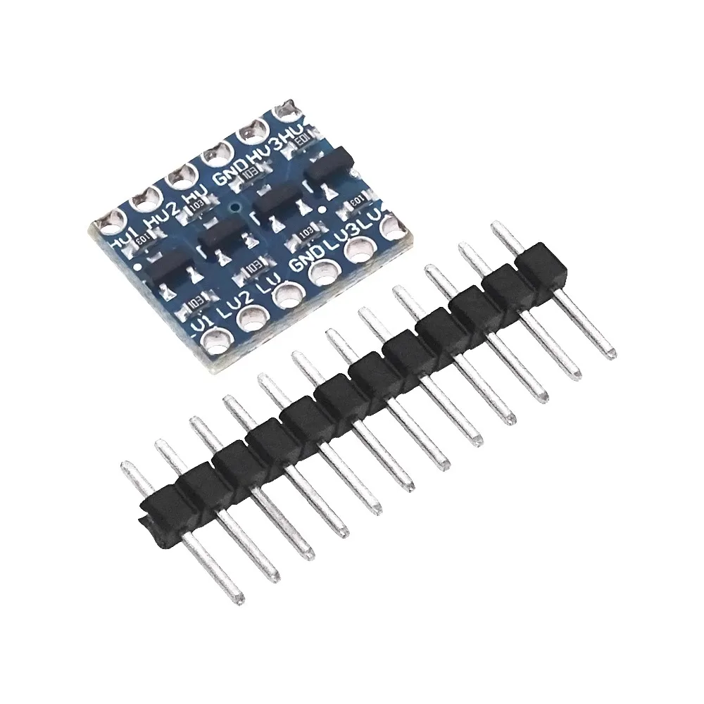 100pcs/lot 5V-3V IIC UART SPI /4 Way Level Conversion Module with Male ...