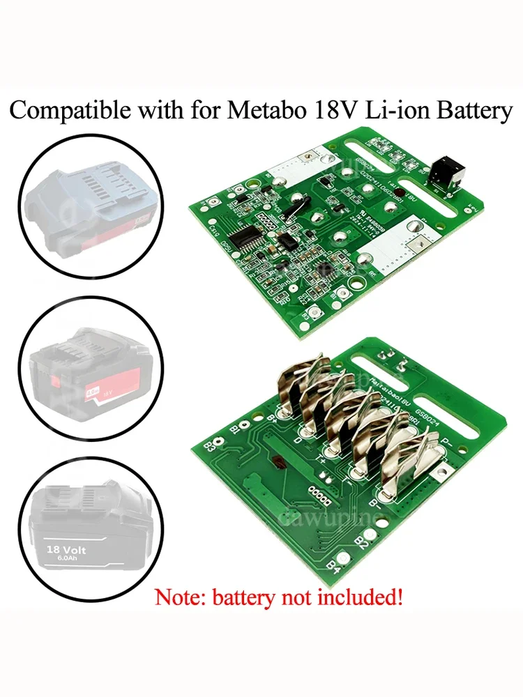Metabo 10*18650 18V 리튬 이온 배터리 케이스 충전 보호 회로 기판 PCB LED 표시기 박스 하우징