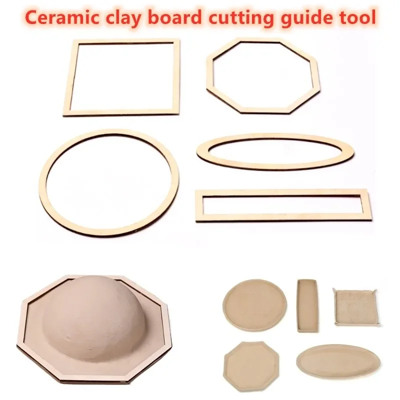 6/7/8/10pcs Set Polygonal Clay Plate Molding Mold Pottery Tools DIY Ceramic Clay Cutting Modeling Making Bowl Plate Model Tools