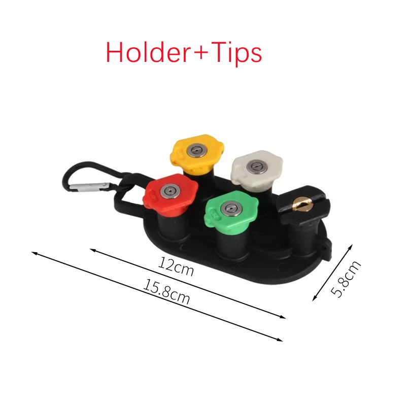 1/4" Quick Connect Spray Nozzle Sets with Stand Holder 4000 PSI Pressure Washer Tips Car Cleaning Hot and Cold Water Accessories