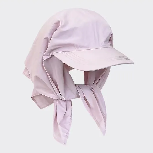 New Bandana Scarf Hat Cap Sunscreen Hedging Cap Printed Brim Baseball Cap Sunshade Hooded Scarf Headpiece Headscarf Baseball Hat
