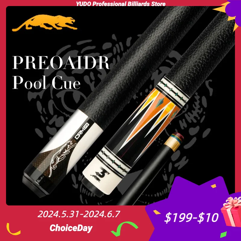 

PREOAIDR 3142 Pool Cue Carbon Maple Shaft Black Technology Stick 12.5/11.8/10.8mm Rainbow Tip PREDATOR Uniloc Joint Cue Billiard