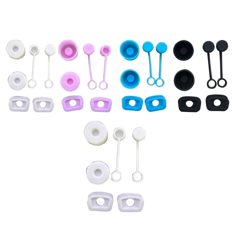 

6x Straw Cover Cap for Cup Silicone Spill Proof-Stopper Set with Straw Cover Cap Drop ship