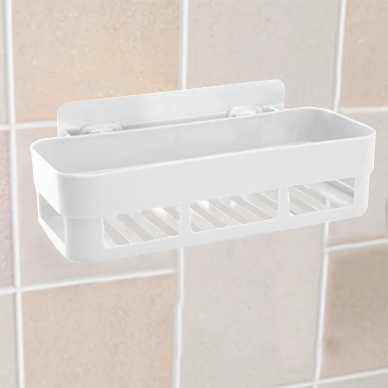 Bathroom shelving Suction wall type non-punching plastic storage