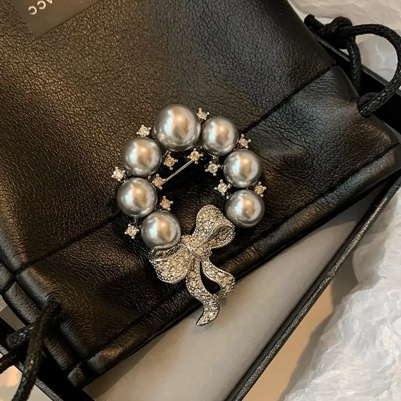 1pc 여성을위한 절묘한 패션 우아한 활 브로치 라운드 Bowknot 브로치 핀 ..