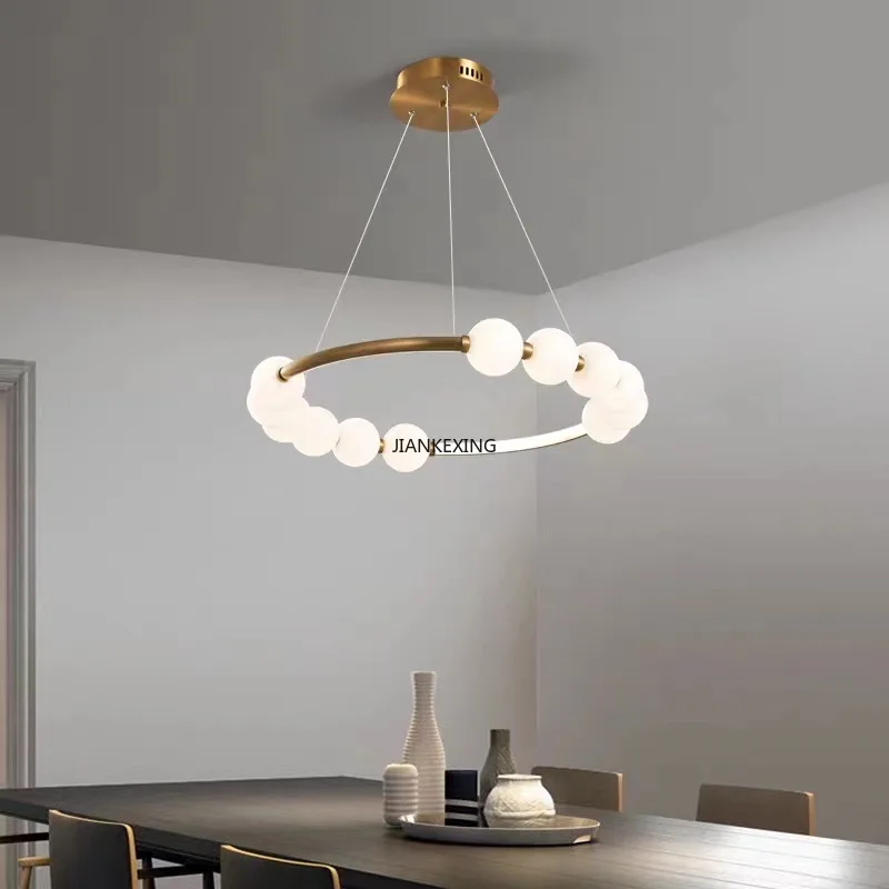 New Minimalist Ring LED Pendant Lights Restaurant Living Room Bedroom Study High-end Circular House Decor Lighting Fixtures pendant lights,pendant lamp