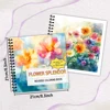 1pc, Floral Reverse Colouring Book, 30 sheets of 100gsm, Relaxing & Creative Lines ‘All You Need Is A Pen Book’ Birthday Gift 2