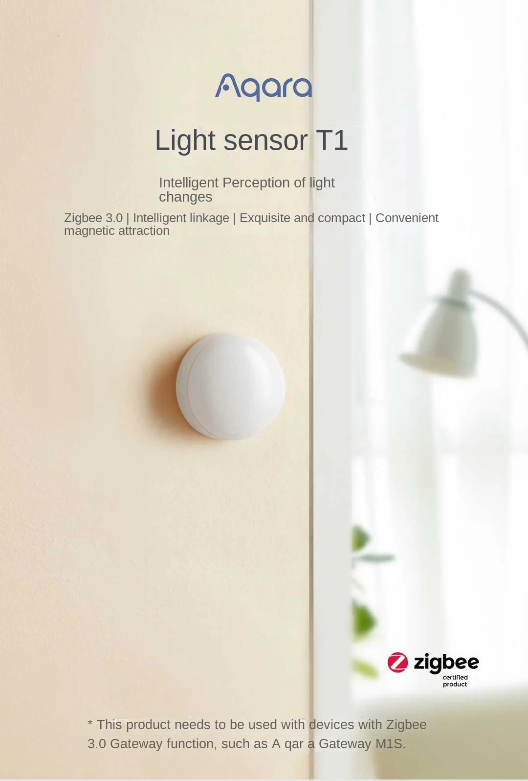 Original Light Sensor T1 Zigbee 3.0 Brightness Sensor Smart home Light Detector