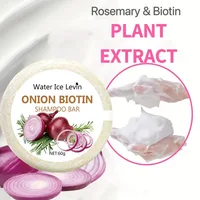 Savon Shampoing à l'oignon et à la biotine - 60 g, adapté à tous les types de cheveux, hydratant et lissant, riche en extrait de romarin 2