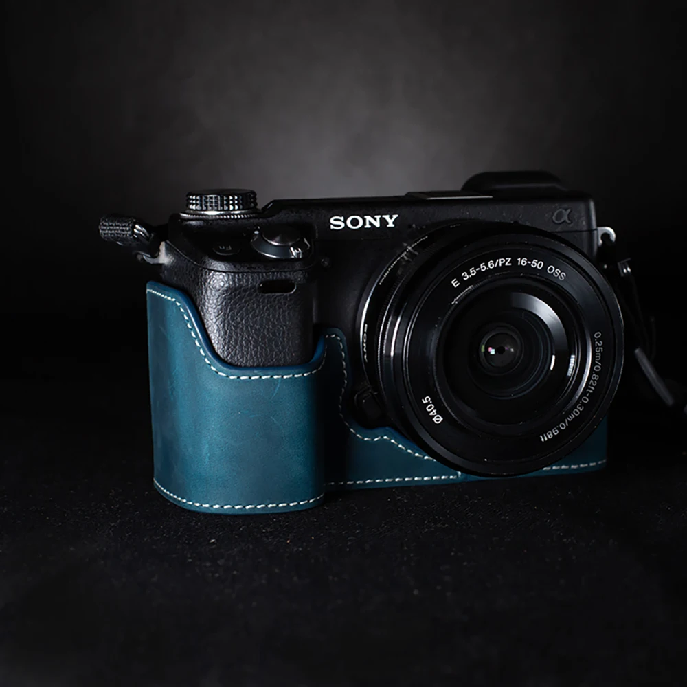 手作り本革保護ハーフケースソニー NEX-6/7 カバーヴィンテージ保護