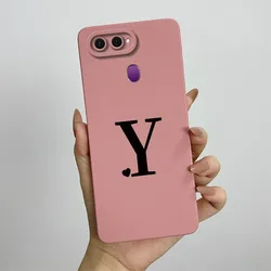 Cute Couple Letters Square Shockproof Back Cover Case for OPPO AX7 (TY-TYFEN1Y)