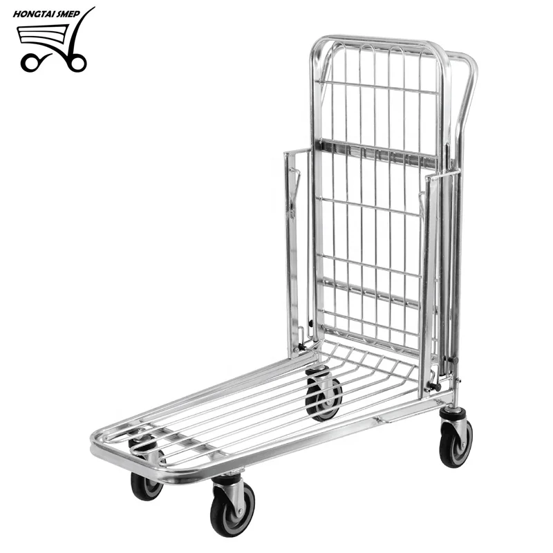 

Warehouse Use Heavy Duty Folding Logistic Luggage Transport Trolley Cartss