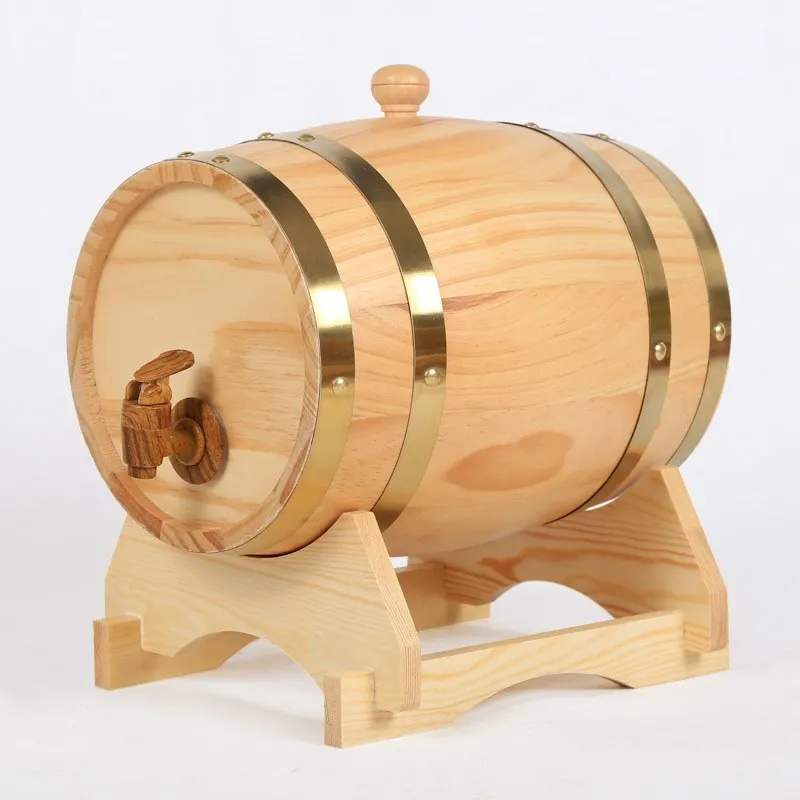 

1.5L/3L Oak Barrel Beer Brewing keg Wine Barrel for Whiskey Rum Port Decorative Barrel Keg Hotel Restaurant Display Oak Barrel