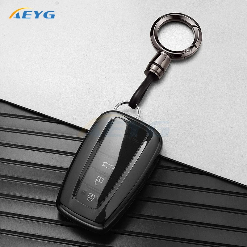 Key case cover TPU Car Key Case Cover Shell Fob For Toyota CHR Camry Corolla RAV4 Highlander C-HR Prius Land Cruiser Prado Keychain Accessories