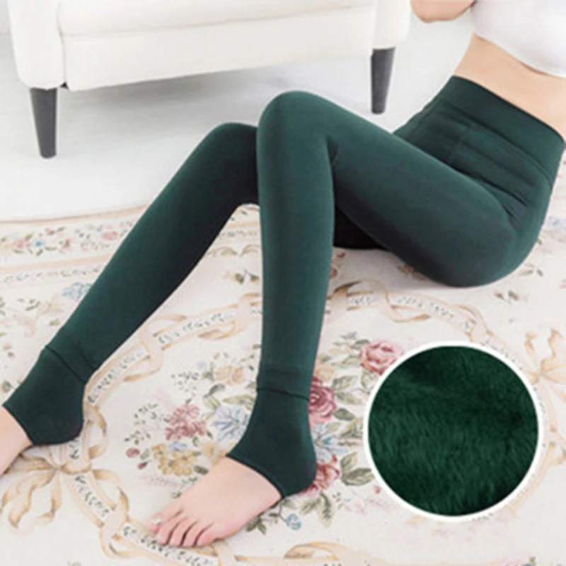 Winter Warm High-waist Leggings Super Thick Elastic Tight Leggings