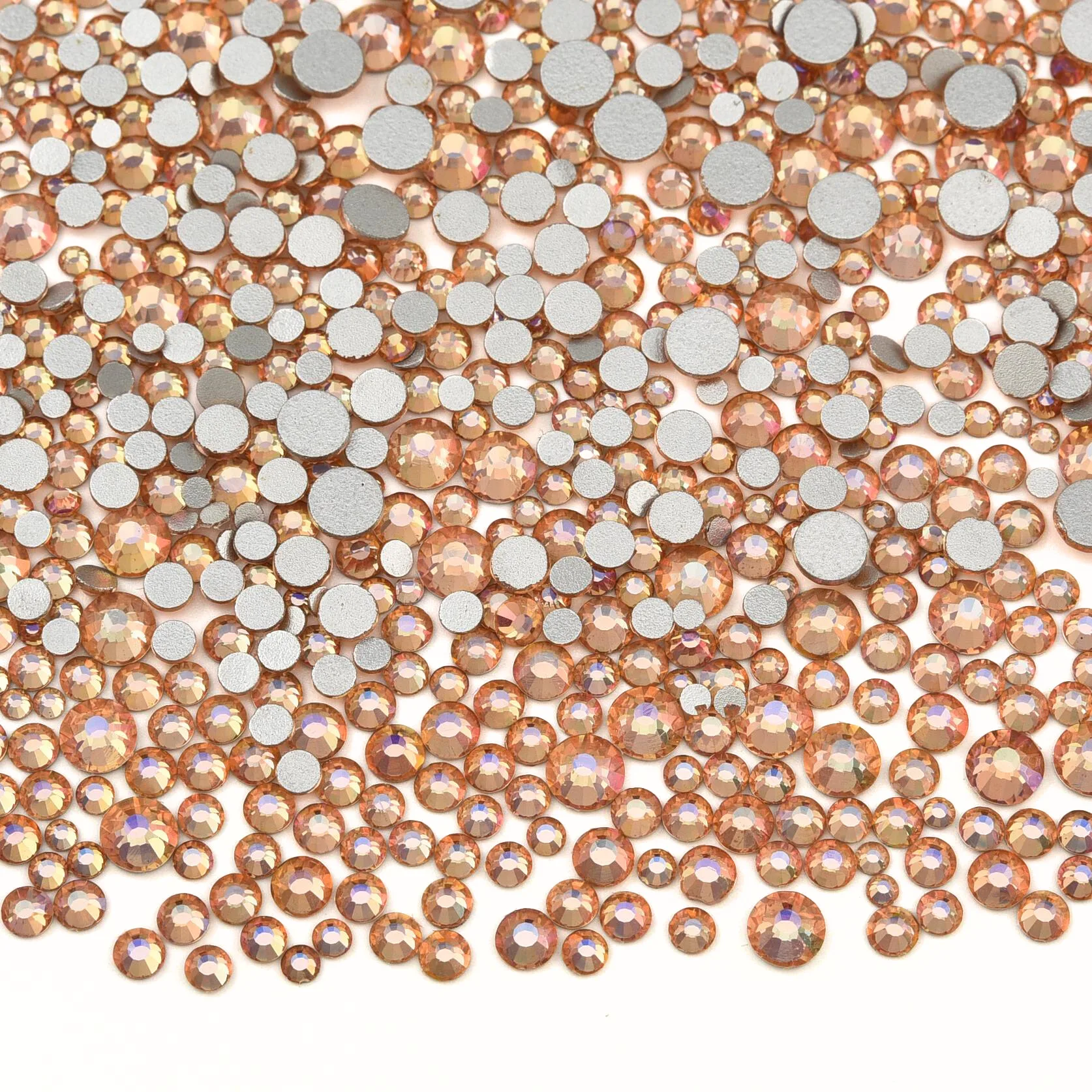 Light Pink GemStone Mix Non-Hotfix Flatback Rhinestones for Nail Art and Garment Decorations