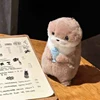 Cute Otters Holding Fish Plush Doll Keyrings Lightweight Hanging Pendant Props For School Bag Key Wallet Doll Toy Gifts 11cm 4
