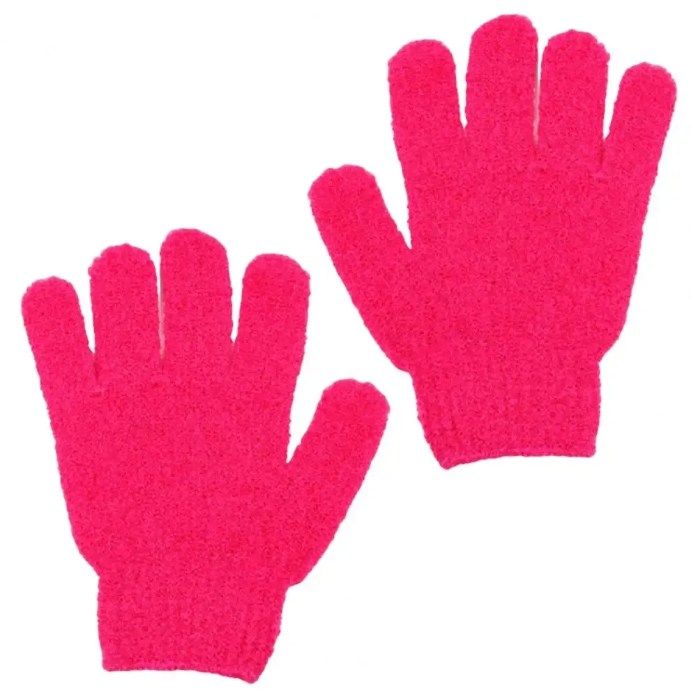 2pcs Shower Bath Gloves Exfoliating Wash Skin Spa Massage Scrub Body Scrubber Glove 5