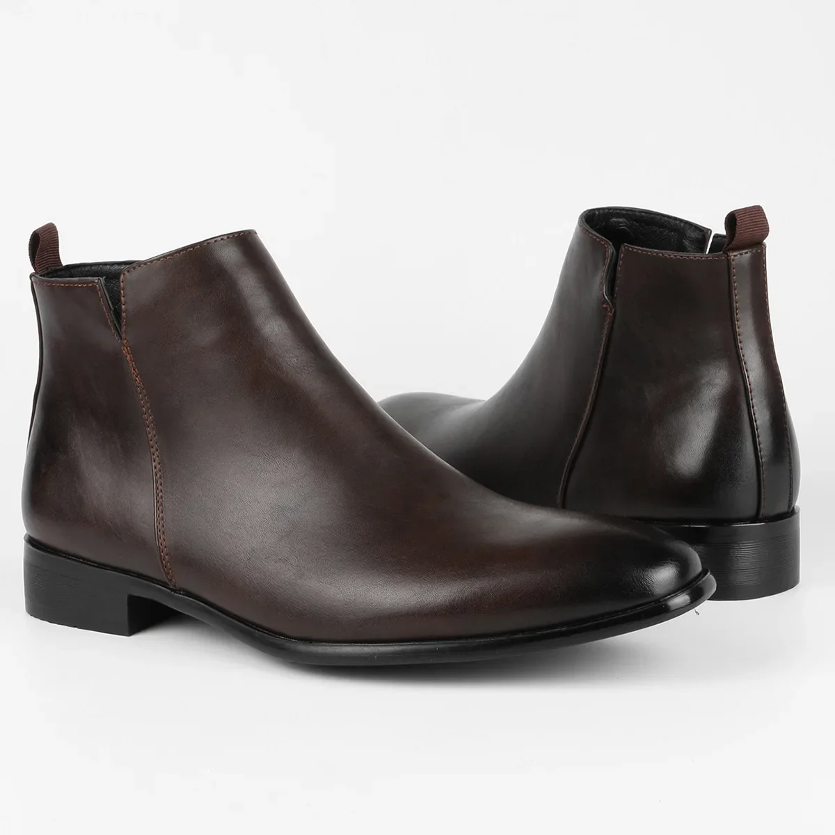 Men's Classic Retro Chelsea Boots Men British Fashion Leather Ankle Boot Mens Casual Short Boots High-Top Shoes Plus Sizes