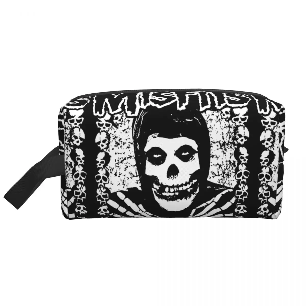 

Travel Punk Rock Band Misfits Toiletry Bag Kawaii Cosmetic Makeup Organizer Women Beauty Storage Dopp Kit Box