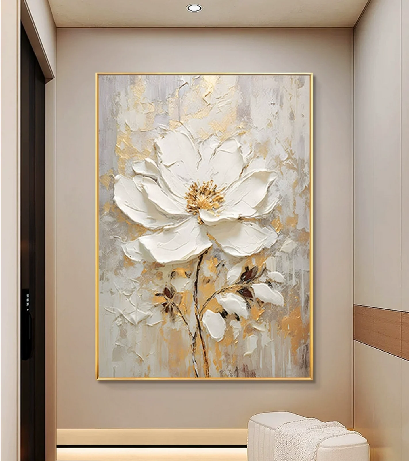 3D Floral Linen Painting 4