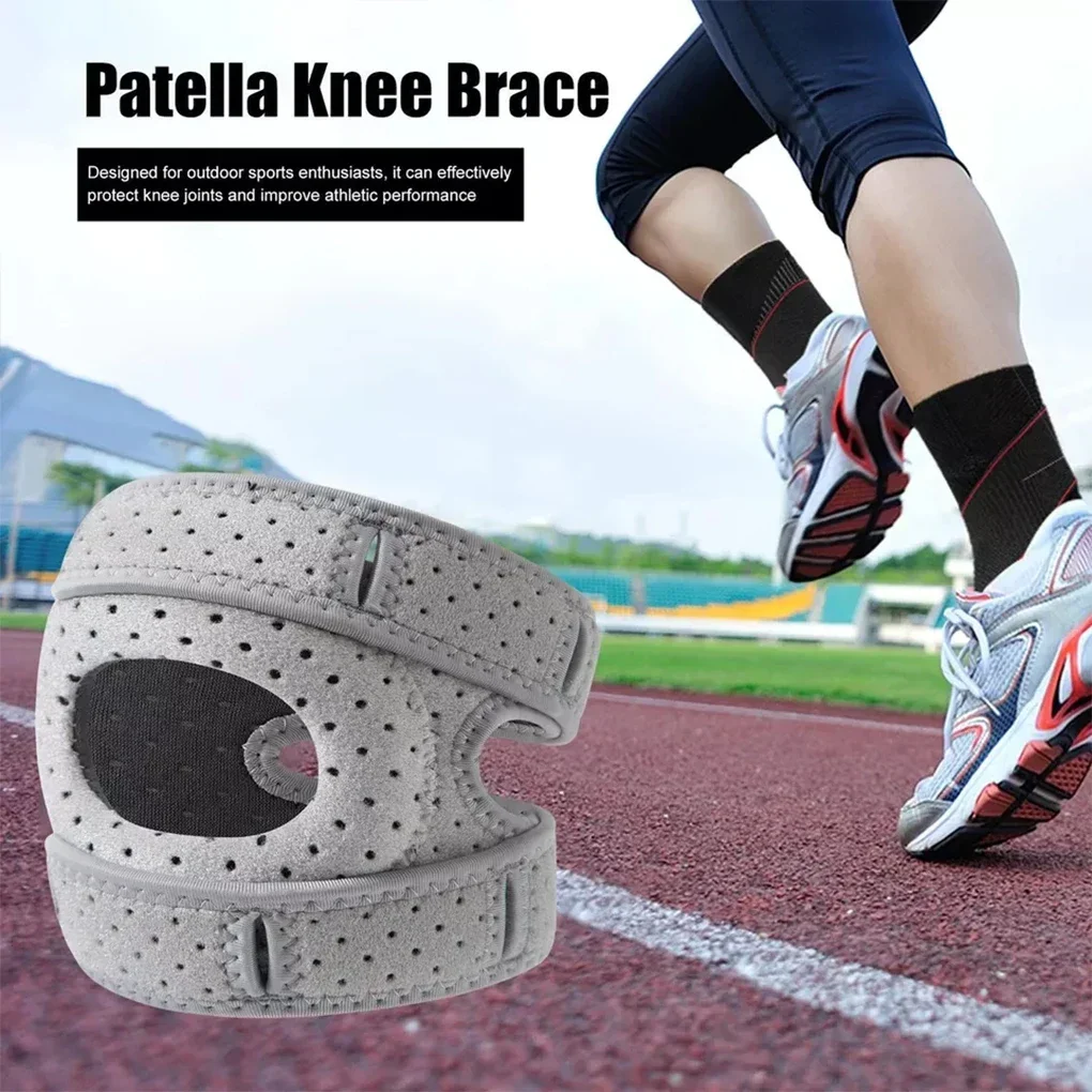1Pcs outdoorPatella Protector Patella Knee Brace Adjustable Soft Patella Protect Band Damping Comfortable Sports Knee Brace