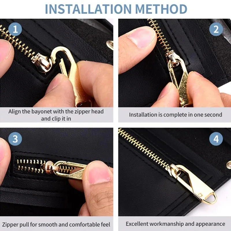 Universal Replacement Zipper Slider 5pcs for Luggage Bag DIY Craft Repair
