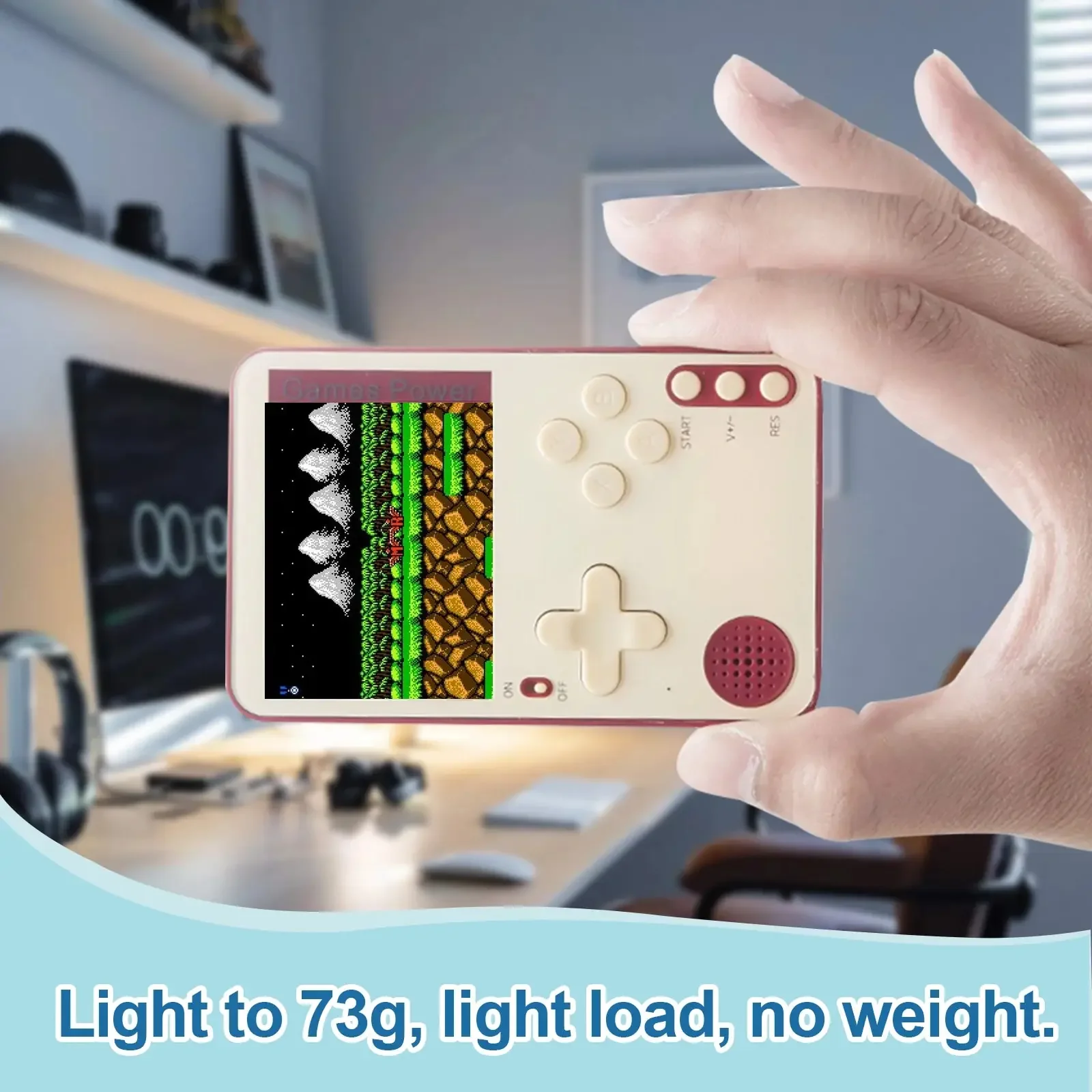 K10 Thin Handheld Game Console 2.4 Inch Screen Portable Magnetic Phone Case Children Retro Classic Game Toy Kids Christmas Gift 3