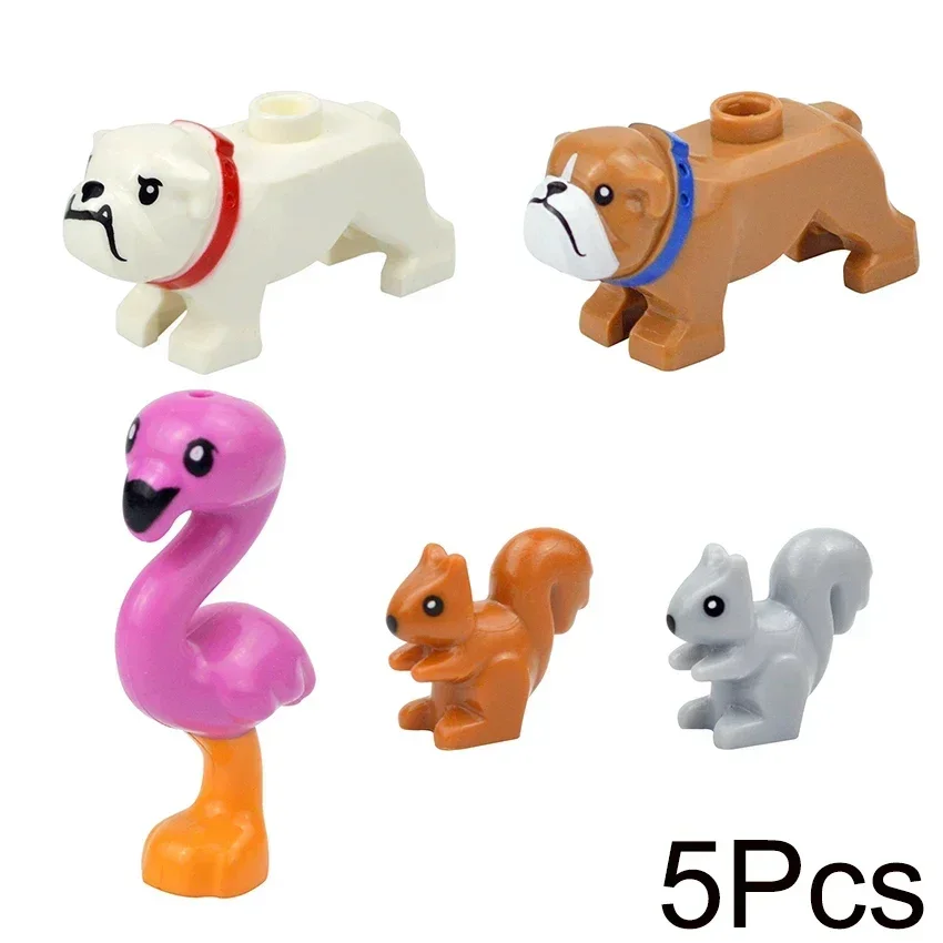 thumbnail image 1 of Bloques de construcción de animales MOC, escena de partículas pequeñas, tigre, oveja, pato, caballo, ballenas, modelo educativo, zoológico, regalo ensamblado, ladrillos de juguete DIY, 1 of 5