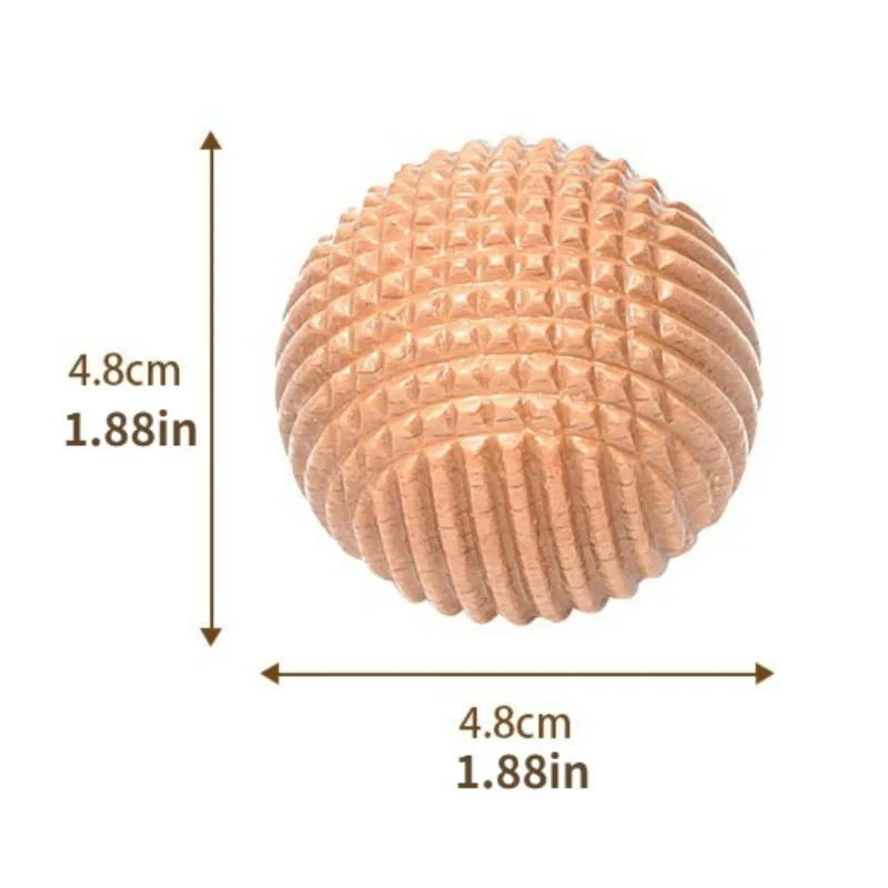 Solid Wood Massage Ball for Muscle Relief and Grip Enhancement