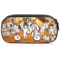 Game The Battle Cats Print Pencil Case Waterproof Pencil Bag Women Cosmetic Cases Student Stationery Bag School Pouch Makeup Box 2
