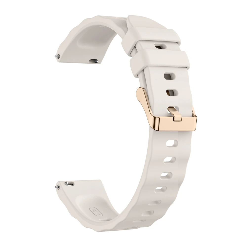 Rose Gold Buckle Sport Silicone Strap – 18mm Premium Watchband Bracelet