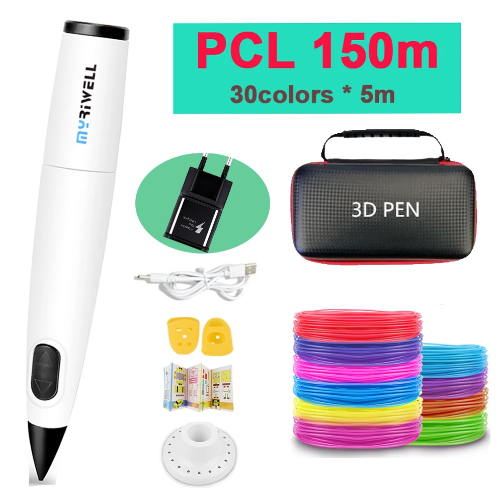 New 3D Pen Set With 150M PCL Filament Low Temperature Safe 3D Pens for Kids Student Best Birthday Chrismas Creative Gift