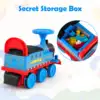 6V Electric Kids Ride On Train Motorized Train Toy w/ Track & 6 Wheels Navy 6