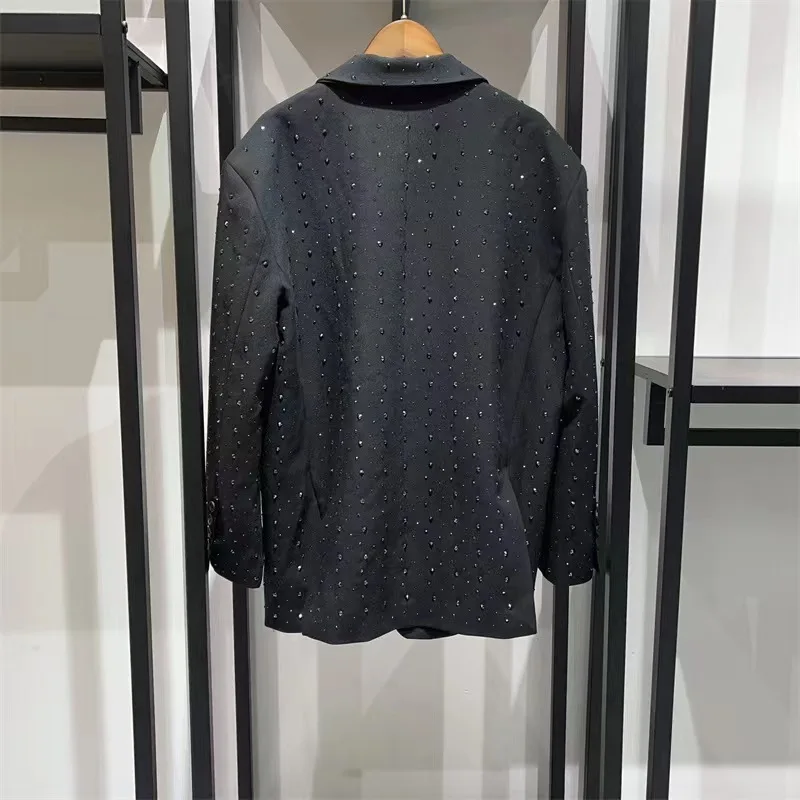 High Quality Fashion 2022 Blazer For Women Suit Cotton Diamonds Slim New Party Club Summer