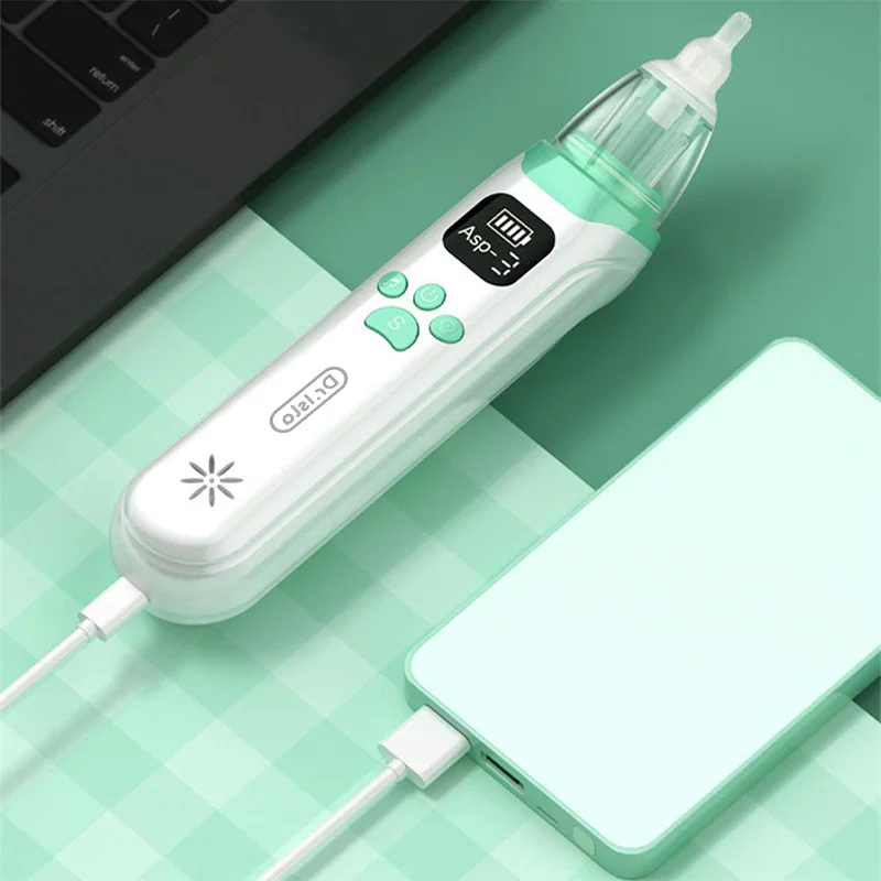 Dr.isla Baby Nose Cleaner Silicone Adjustable Suction Electric Child Nasal Aspirator Safety Convenient Low Noise BPA Free 6