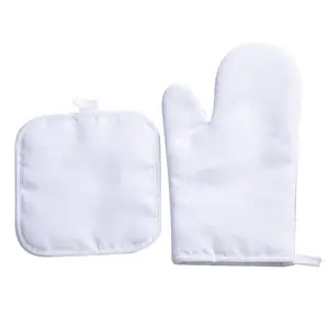 Sublimation Blank Kitchen Oven Glove Mitts Household Cooking Insulation  Pads Anti-scald Gloves Baking Heat-resistant