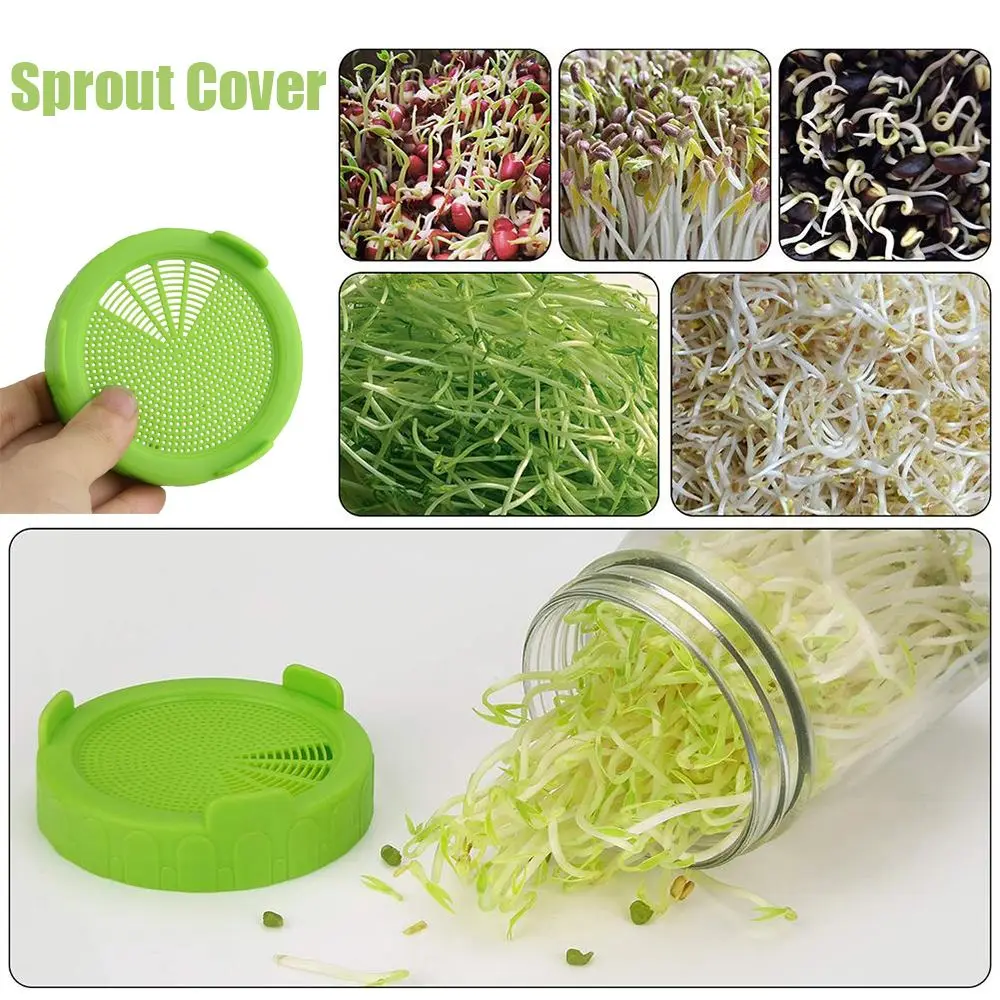 Germination for Mason Jar Planters Food Grade Sprouting Lid Seed Growing Nursery Trays Sprout Cover