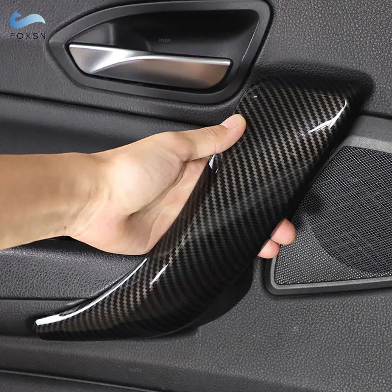 자동차 인테리어 도어 핸들 풀 핸들 커버 액세서리, 탄소 섬유 스타일, BMW 1 2 시리즈 F20 F21 F22 F23 2012 - 2017 2 개