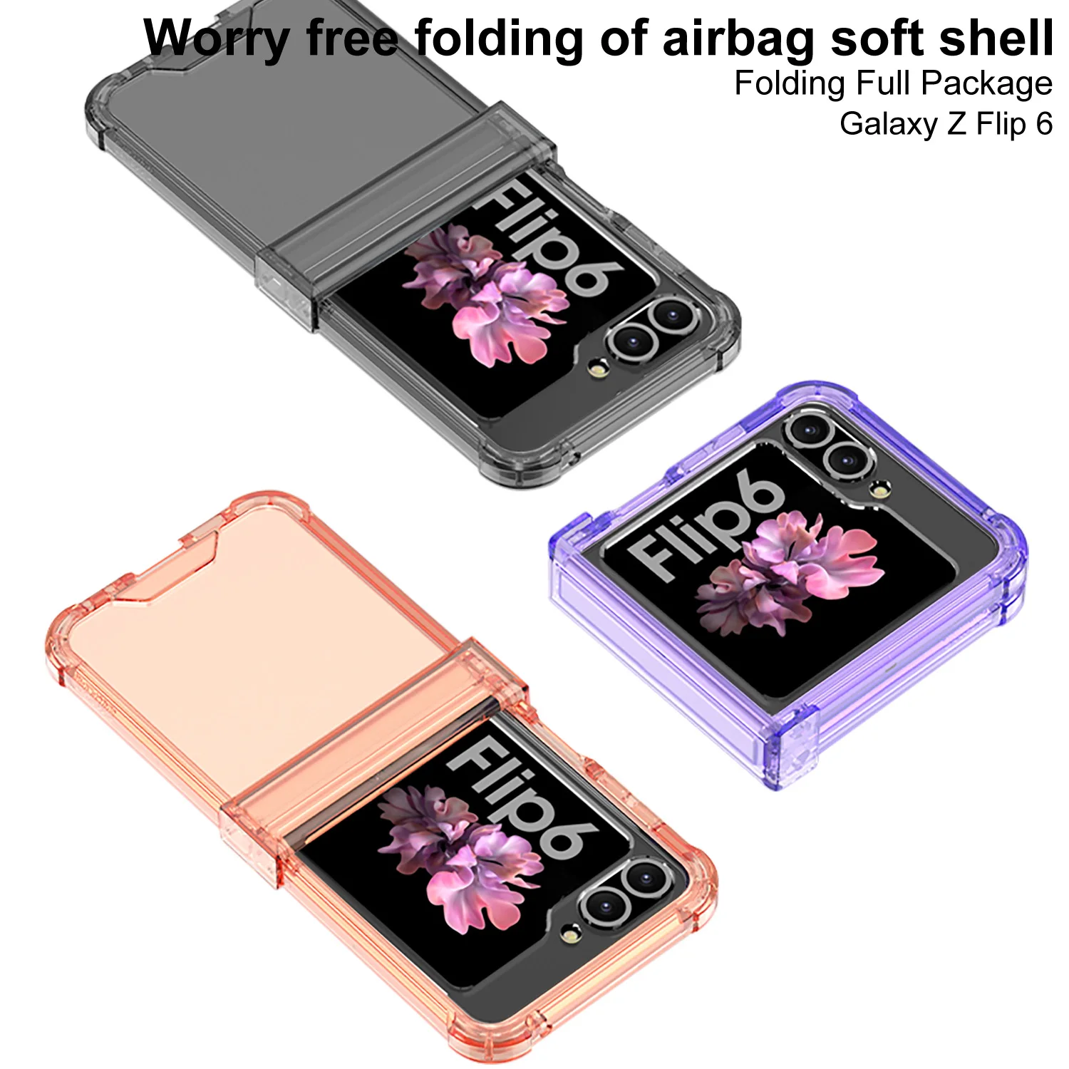 Ultra Slim Shockproof Soft Cover with Airbag Technology - Transparent Case with Clear Hinge Protection