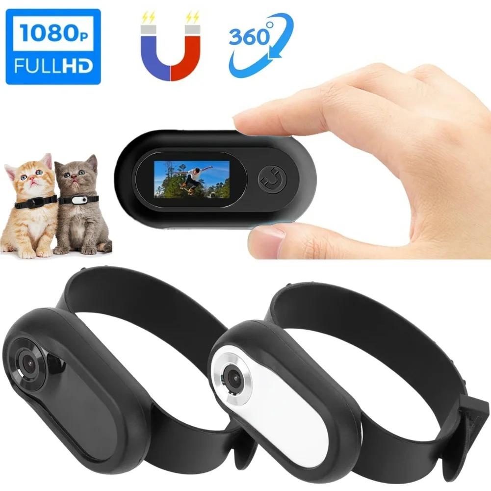 MiniCameraHD1080PWirelessDogCatPetCollarCameraNoWiFiNeeded