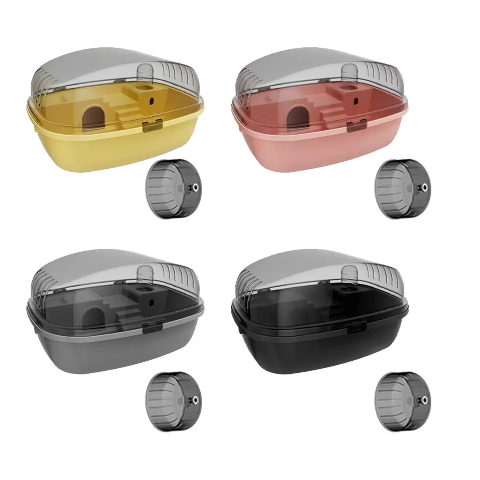 Large Hamster Cage Gerbils Rats with Openable Top Mice Clear Hamster Habitat