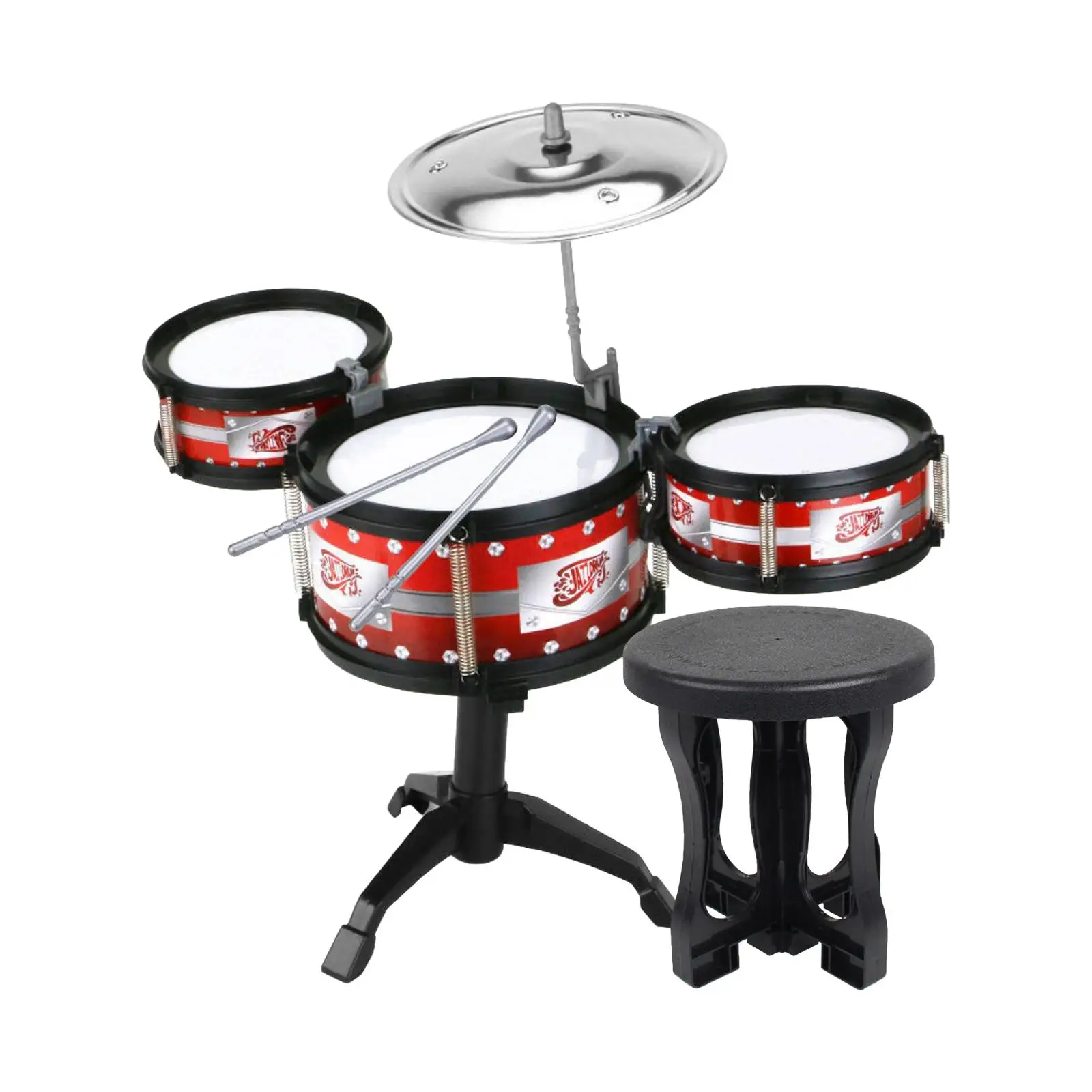 

Toddlers Jazz Drum Set Kids Valentines Day Gifts Early Learning Toys Childrens Simulation Drum Toy for Kindergarten Kids