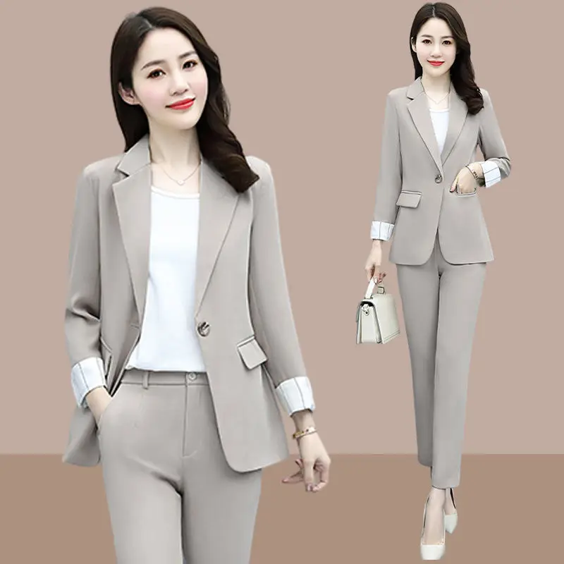 2023 Summer Thin Jacket Blazer Casual Pants White Vest 3pcs Set
